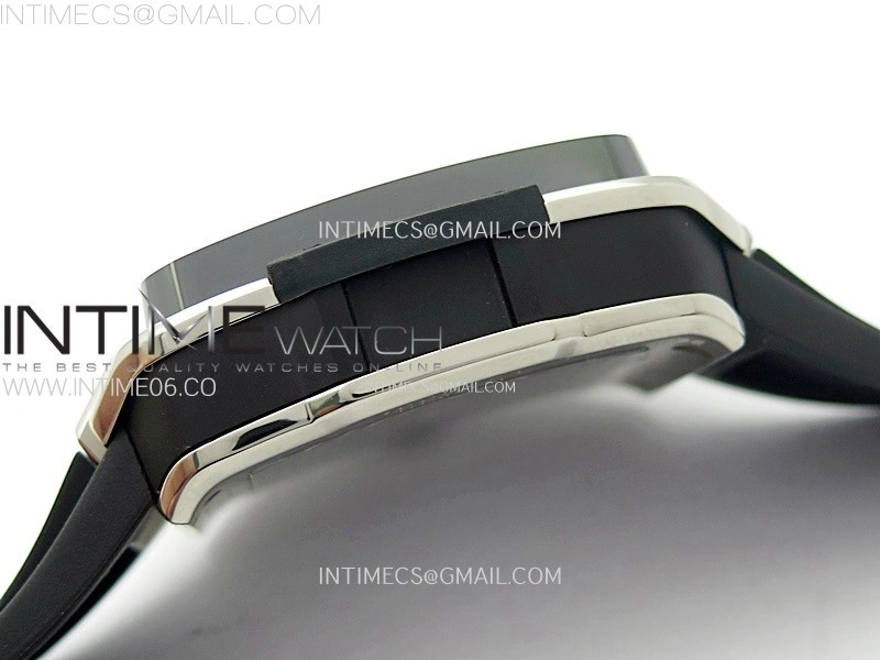 Square Bang Unico 42mm Titanium Ceramic BBF 1:1 Best Edition Skeleton Dial on Black Rubber Strap A1280