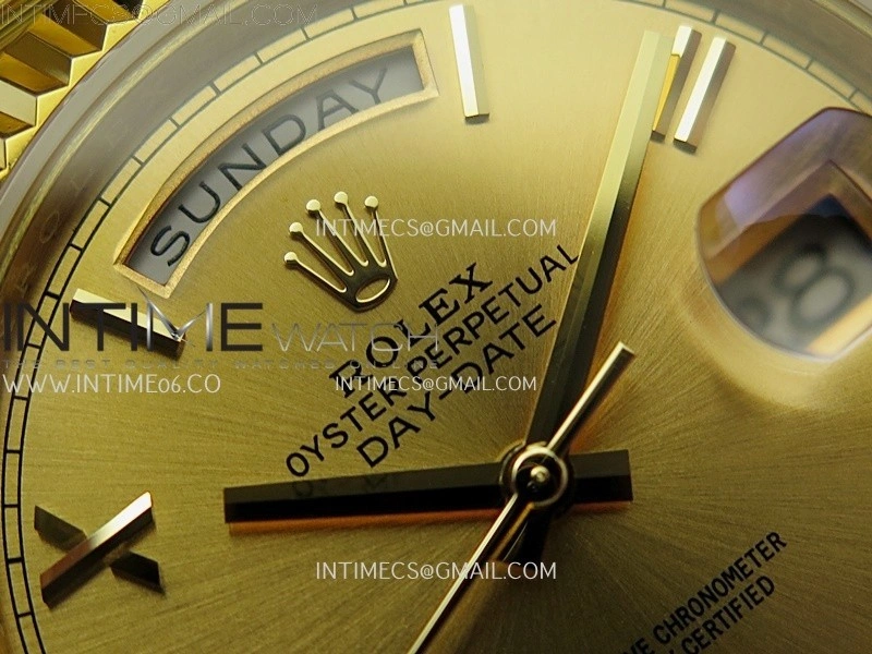 Day Date 228238 40mm YG KF 1:1 Best Edition Gold Dial Roman Markers On RG President Bracelet SA3255
