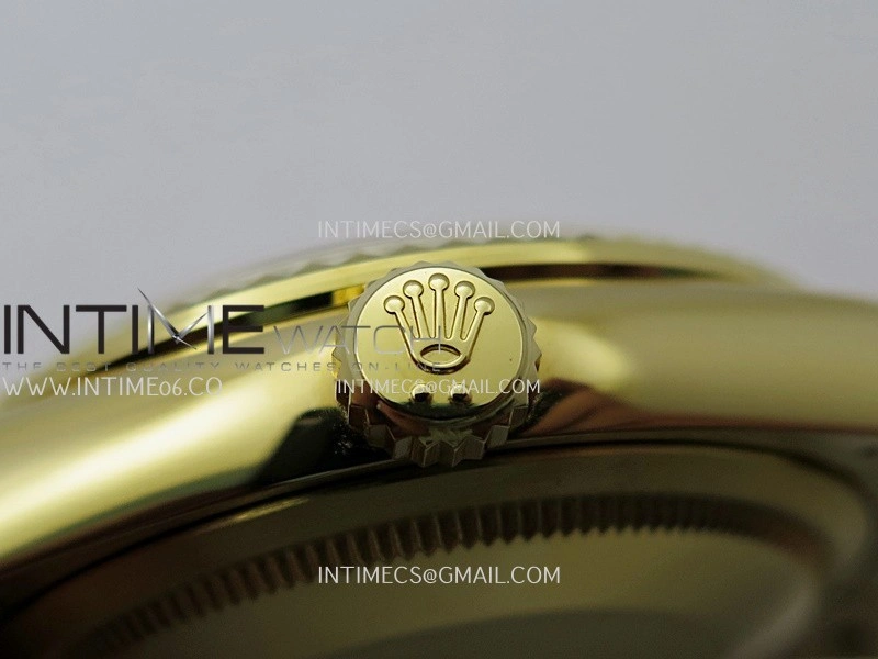 Day Date 128238 36mm YG KF 1:1 Best Edition Green Dial T Diamond Marker On President Bracelet A2836