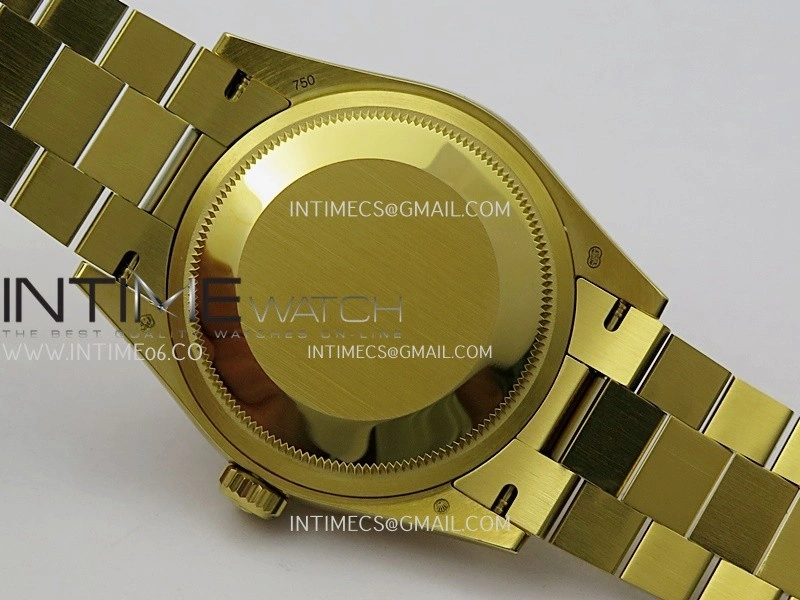 Day Date 128238 36mm YG KF 1:1 Best Edition Green Dial T Diamond Marker On President Bracelet A2836