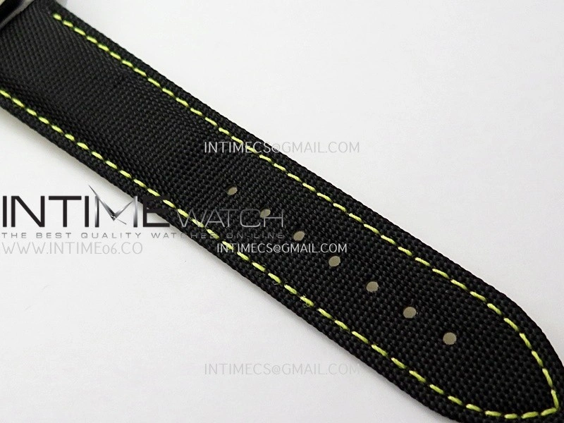 Avenger Chronometer 45mm Yellow GMT Hand SS B50F 1:1 Best Edition Black Dial On Black Nylon Strap A2836