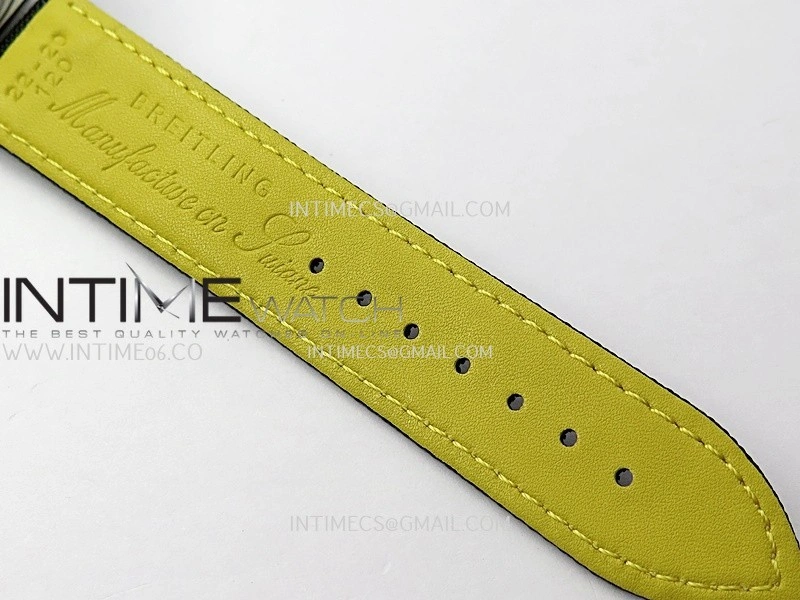 Avenger Chronometer 45mm Yellow GMT Hand SS B50F 1:1 Best Edition Black Dial On Black Nylon Strap A2836