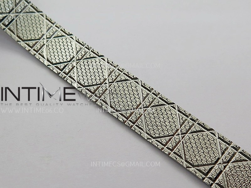 La D de Dior Satine 25mm Diamond Bezel SS YG 8848F 1:1 Best Edition White MOP Dial On SS bracelet Swiss Quartz