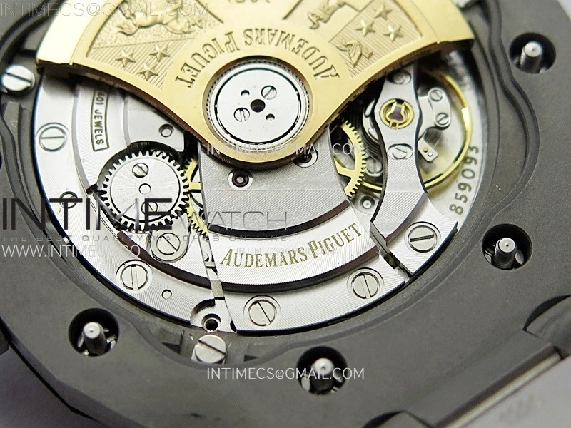 Royal Oak 37mm 15451 SS Diamonds APSF 1:1 Best Edition Black Textured Dial on SS Bracelet SA3120 Super Clone