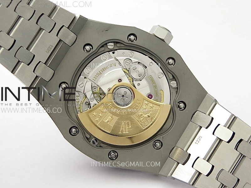 Royal Oak 37mm 15451 SS Diamonds APSF 1:1 Best Edition White Textured Dial on SS Bracelet SA3120 Super Clone