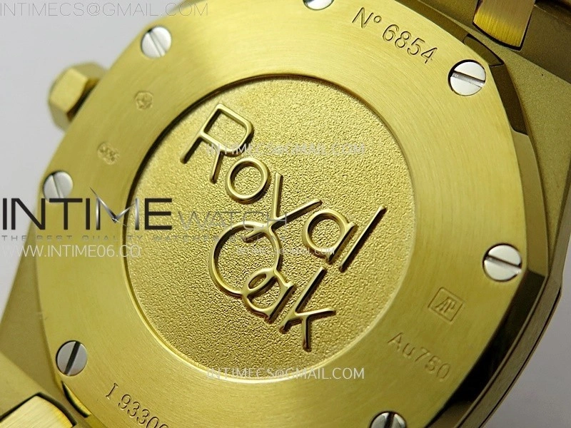 Lady Royal Oak 33mm 67651 Diamonds Bezel YG ZF 1:1 Best Edition Blue Textured Dial on YG Bracelet RONDA Quartz