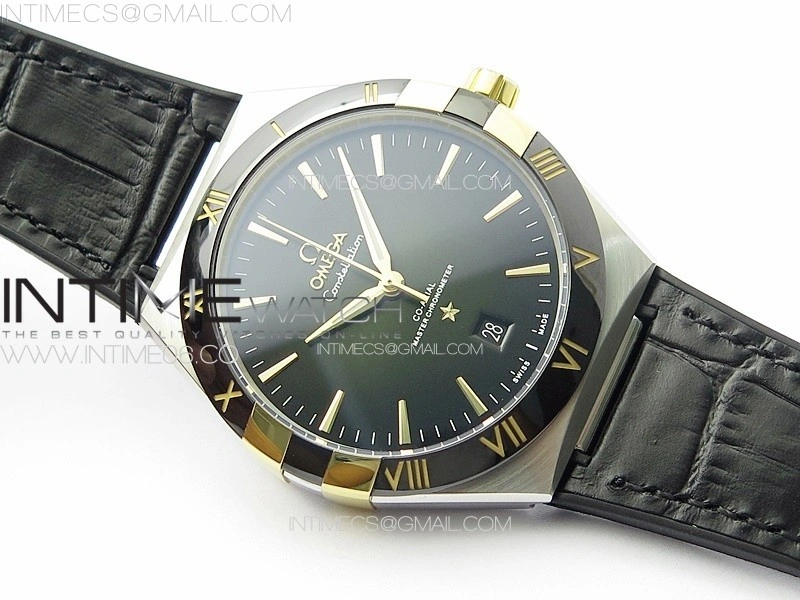 Constellation 131.33.41.21.03.001 SS RG TW Best Edition Green Dial On Black Gummy Strap A8900