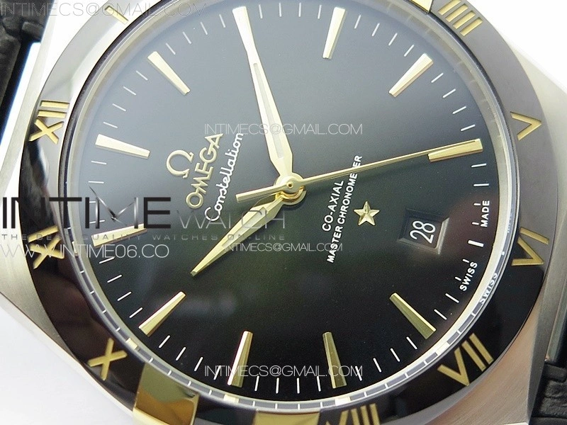 Constellation 131.33.41.21.03.001 SS RG TW Best Edition Green Dial On Black Gummy Strap A8900
