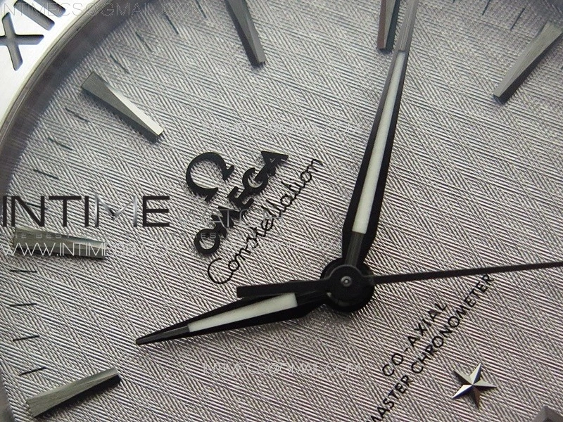 Constellation 39mm SS VSF 1:1 Best Edition Silvevr Textured Dial on Black Leather Strap A8800