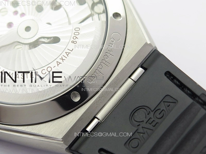 Constellation 39mm SS VSF 1:1 Best Edition Silvevr Textured Dial on Black Leather Strap A8800
