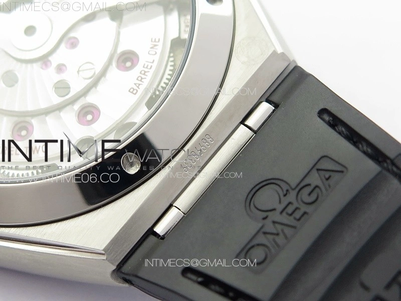 Constellation 39mm SS VSF 1:1 Best Edition Silvevr Textured Dial on Black Leather Strap A8800