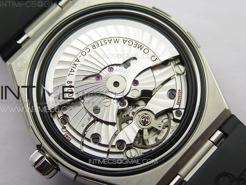 Constellation 39mm SS VSF 1:1 Best Edition Silvevr Textured Dial on Black Leather Strap A8800