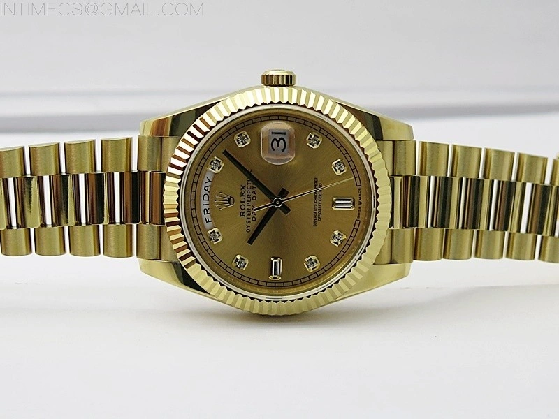 Day Date 40mm 228238 Gain Weight YG tungsten APSF 1:1 Best Edition Gold Dial Crystals Markers on YG President Bracelet A2836