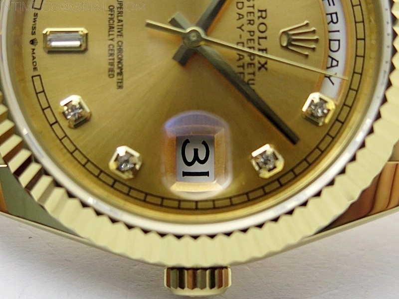 Day Date 40mm 228238 Gain Weight YG tungsten APSF 1:1 Best Edition Gold Dial Crystals Markers on YG President Bracelet A2836