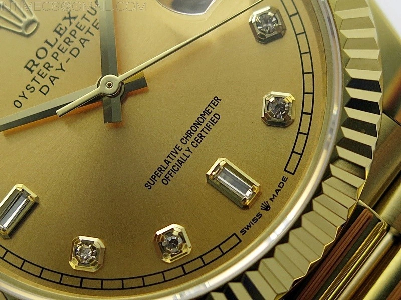 Day Date 40mm 228238 Gain Weight YG tungsten APSF 1:1 Best Edition Gold Dial Crystals Markers on YG President Bracelet A2836