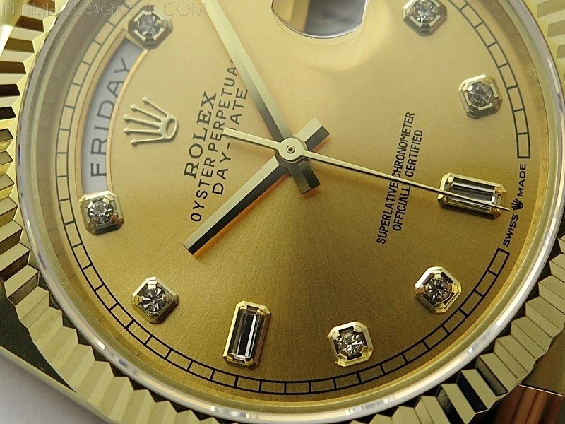 Day Date 40mm 228238 Gain Weight YG tungsten APSF 1:1 Best Edition Gold Dial Crystals Markers on YG President Bracelet A2836