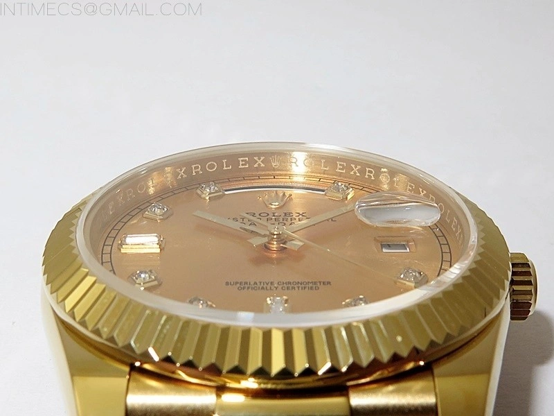 Day Date 40mm 228238 Gain Weight YG tungsten APSF 1:1 Best Edition Gold Dial Crystals Markers on YG President Bracelet A2836
