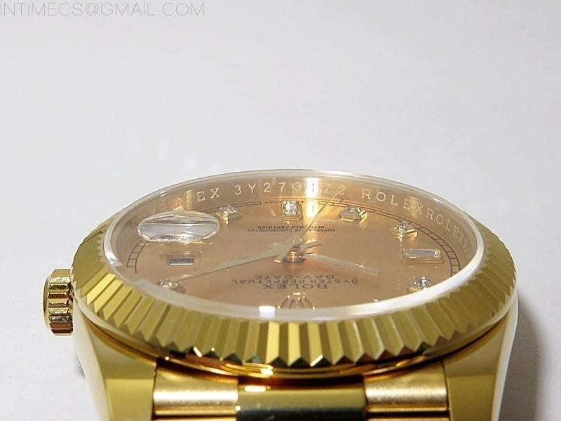 Day Date 40mm 228238 Gain Weight YG tungsten APSF 1:1 Best Edition Gold Dial Crystals Markers on YG President Bracelet A2836