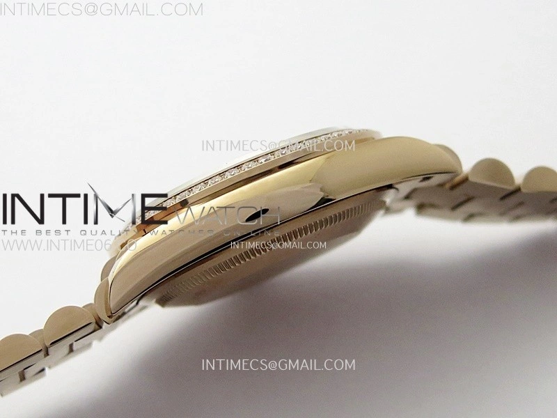 Day Date 36mm Gain Weight RG tungsten APSF 1:1 Best Edition Green Dial Diamond Markers on SS President Bracelet A3255