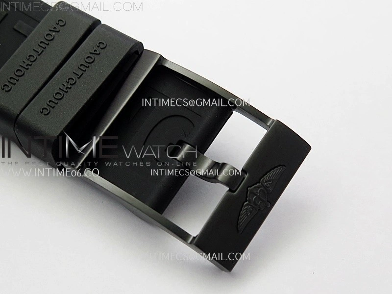 SuperOcean Automatic 46mm DLC RG TF 1:1 Best Edition Black Dial on Black Rubber Strap A2824