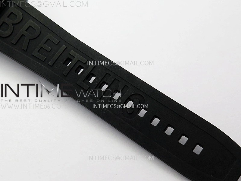 SuperOcean Automatic 46mm DLC RG TF 1:1 Best Edition Black Dial on Black Rubber Strap A2824