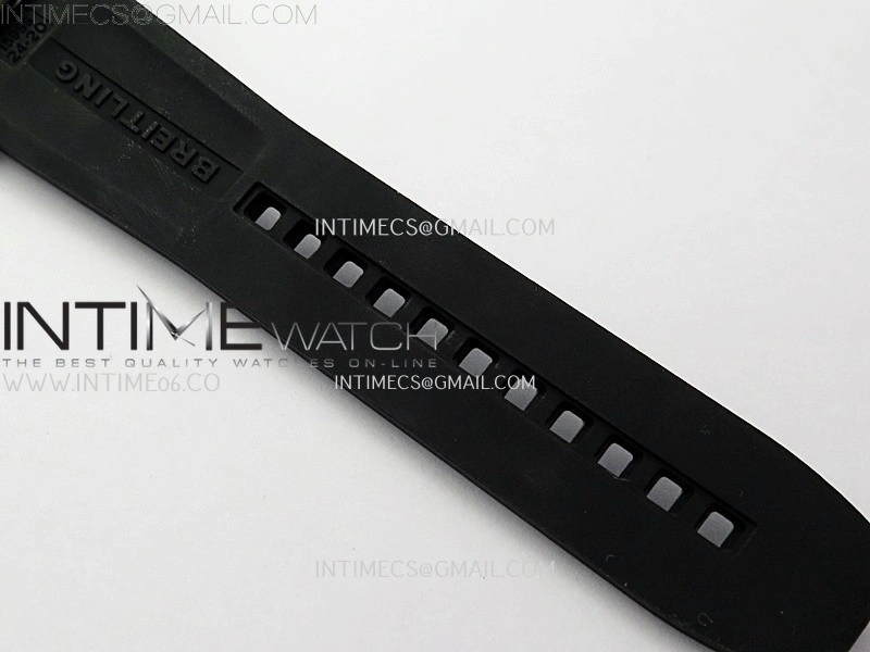 SuperOcean Automatic 46mm DLC RG TF 1:1 Best Edition Black Dial on Black Rubber Strap A2824