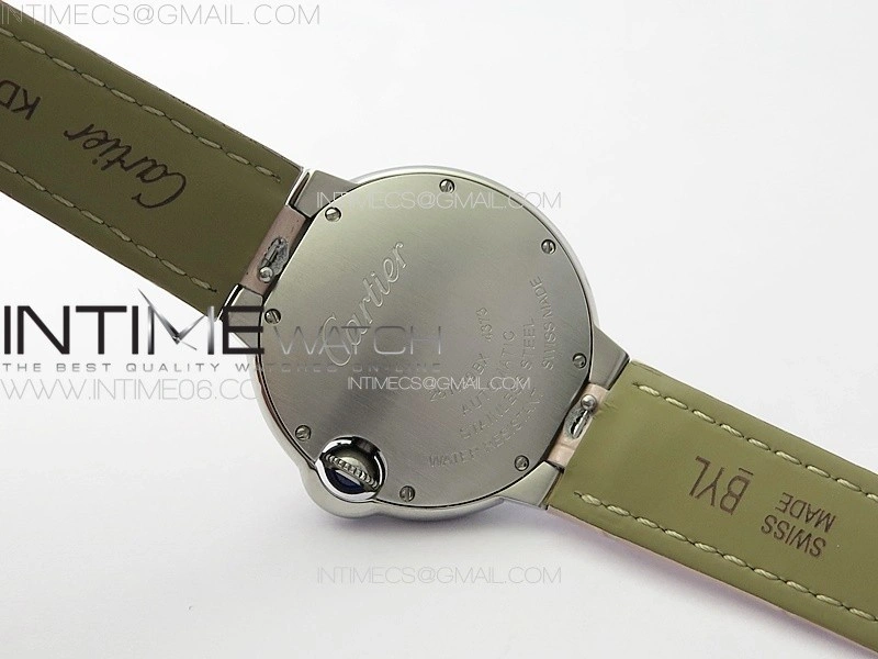 Ballon Bleu 33mm SS 3KF 1:1 Best Edition Pink Textured Dial on Pink Leather Strap A076