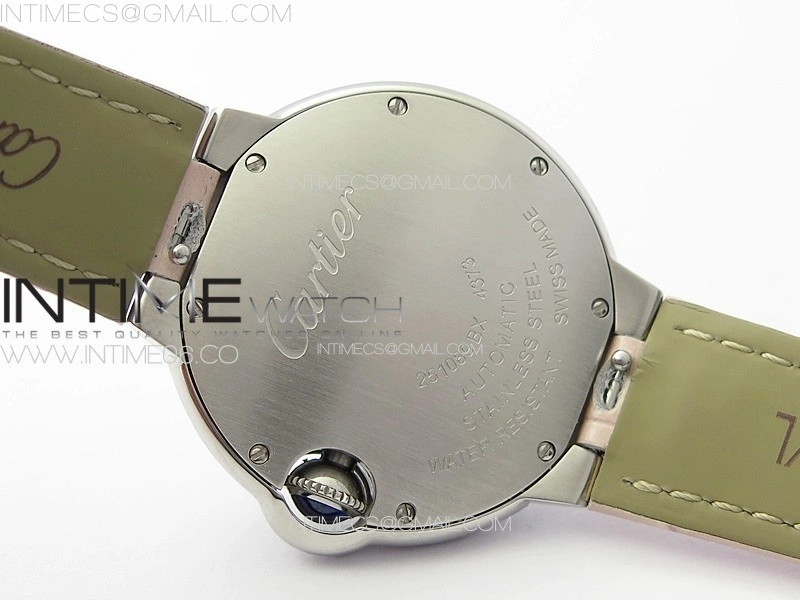 Ballon Bleu 33mm SS 3KF 1:1 Best Edition Pink Textured Dial on Pink Leather Strap A076