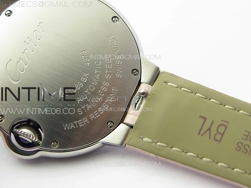 Ballon Bleu 33mm SS 3KF 1:1 Best Edition Pink Textured Dial on Pink Leather Strap A076