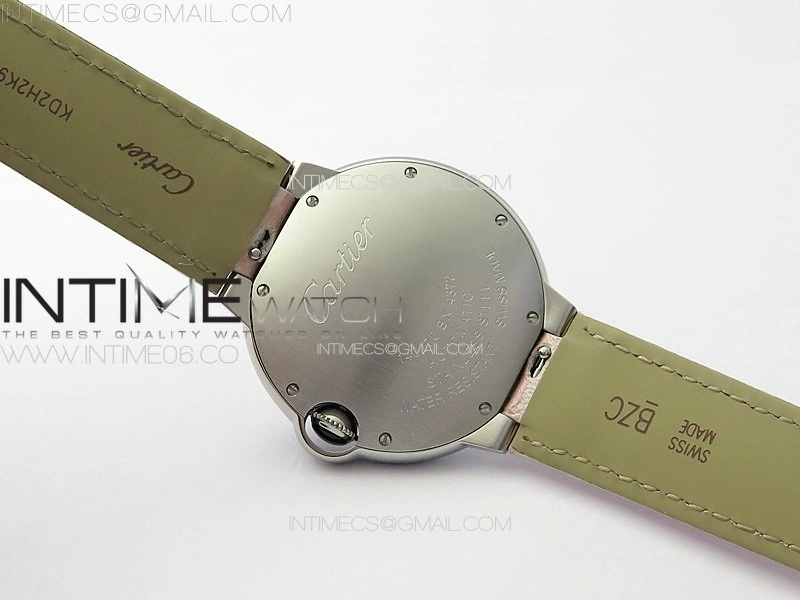 Ballon Bleu 36mm SS 3KF 1:1 Best Edition Pink Textured Dial on Pink Leather Strap A076