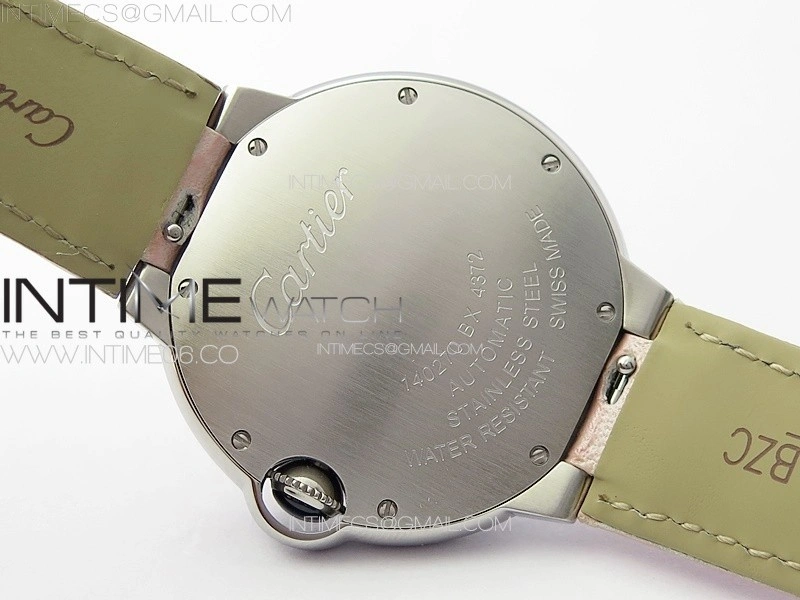 Ballon Bleu 36mm SS 3KF 1:1 Best Edition Pink Textured Dial on Pink Leather Strap A076