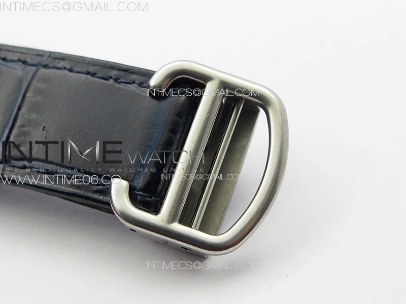 Ballon Bleu 42mm SS 3KF 1:1 Best Edition Blue Texture Dial on Blue Leather Strap A2824