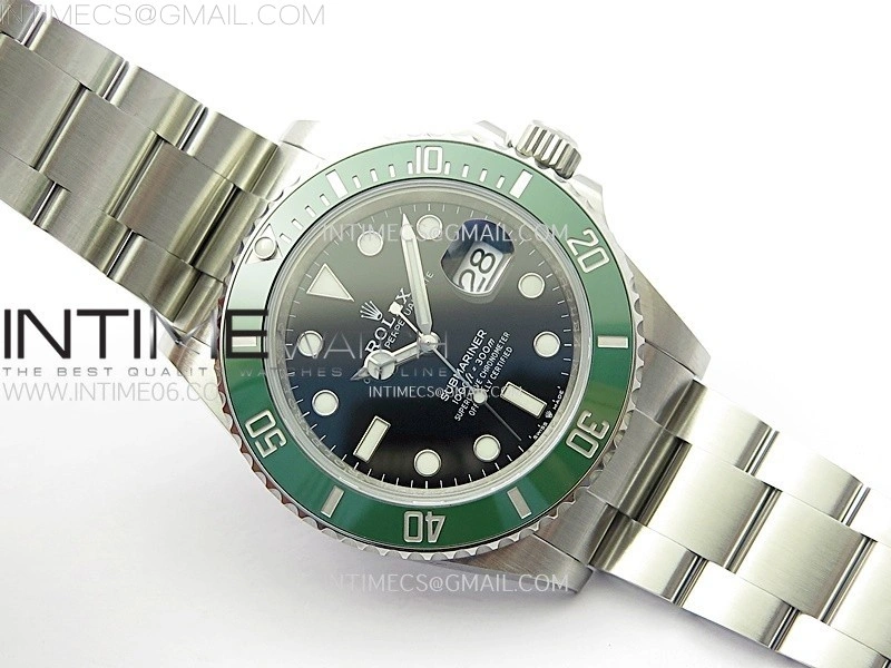 Submariner 126610 LV Green Ceramic Bezel 904L Steel C+F 1:1 Best Edition Black Dial On 904L Bracelet VR3235