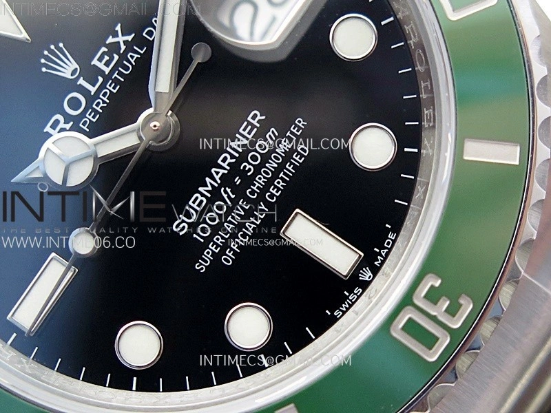 Submariner 126610 LV Green Ceramic Bezel 904L Steel C+F 1:1 Best Edition Black Dial On 904L Bracelet VR3235