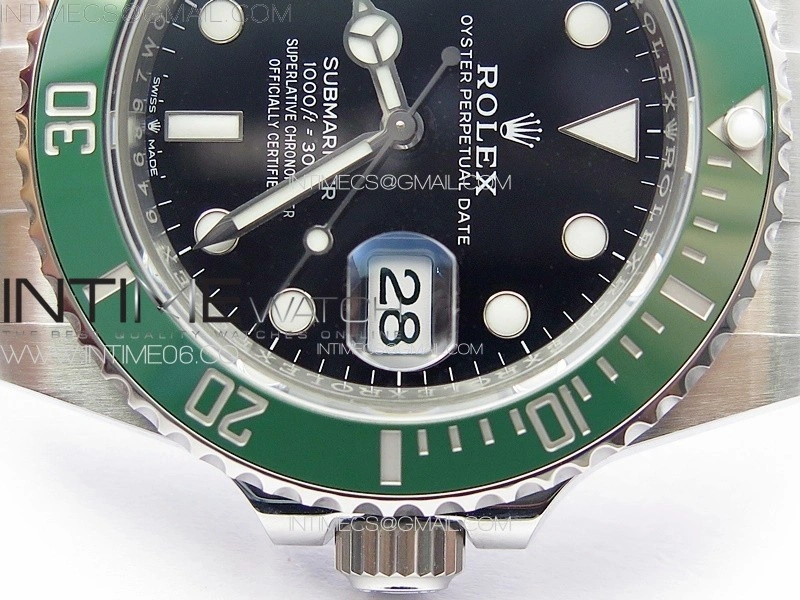 Submariner 126610 LV Green Ceramic Bezel 904L Steel ZF 1:1 Best Edition Black Dial On 904L Bracelet VR3235
