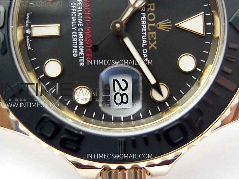Yacht-Master 126655 Weight RG Tungsten Gold ARF 1:1 Best Edition Black Ceramic Bezel on Oysterflex Rubber Strap VS3235