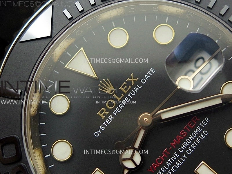 Yacht-Master 126655 Weight RG Tungsten Gold ARF 1:1 Best Edition Black Ceramic Bezel on Oysterflex Rubber Strap VS3235