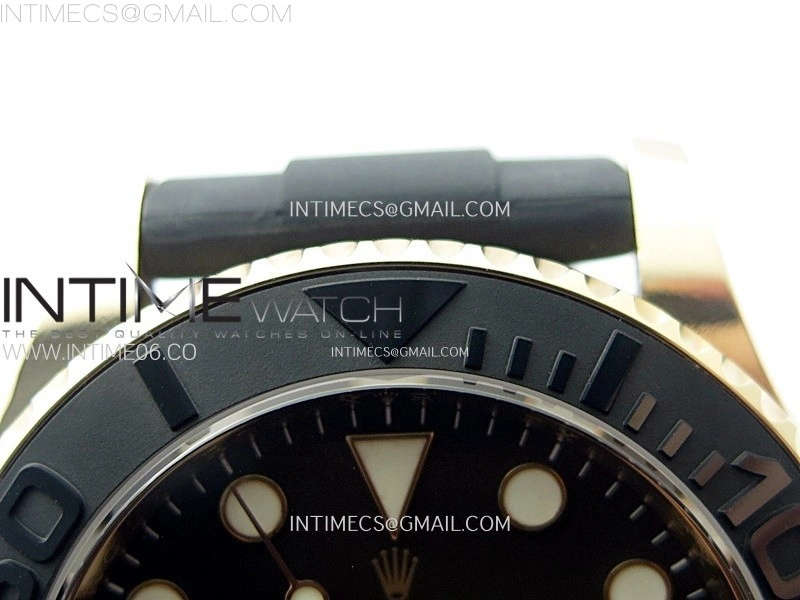 Yacht-Master 126655 Weight RG Tungsten Gold ARF 1:1 Best Edition Black Ceramic Bezel on Oysterflex Rubber Strap VS3235