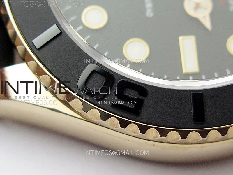 Yacht-Master 126655 Weight RG Tungsten Gold ARF 1:1 Best Edition Black Ceramic Bezel on Oysterflex Rubber Strap VS3235