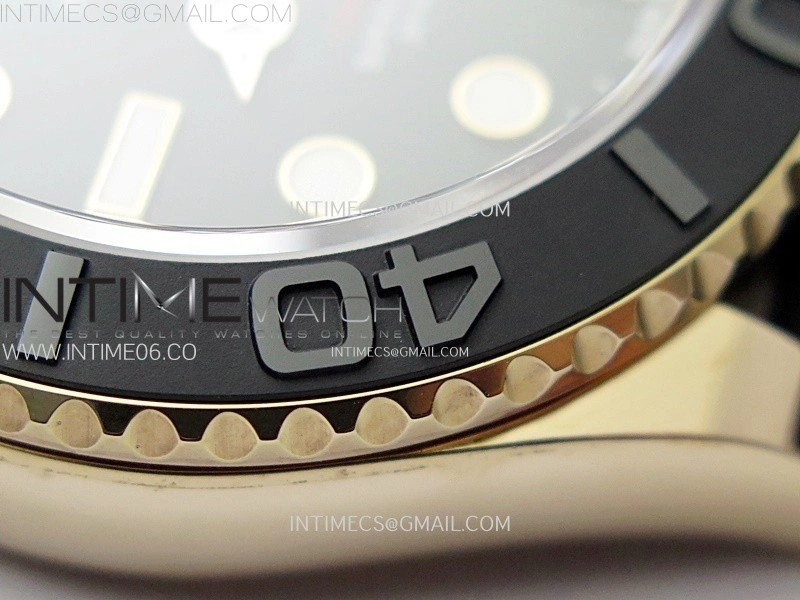 Yacht-Master 126655 Weight RG Tungsten Gold ARF 1:1 Best Edition Black Ceramic Bezel on Oysterflex Rubber Strap VS3235