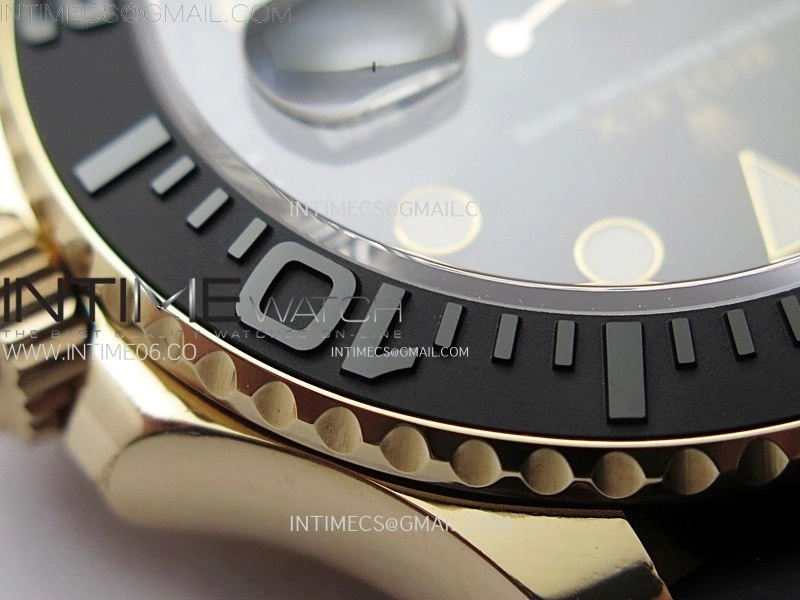 Yacht-Master 126655 Weight RG Tungsten Gold ARF 1:1 Best Edition Black Ceramic Bezel on Oysterflex Rubber Strap VS3235