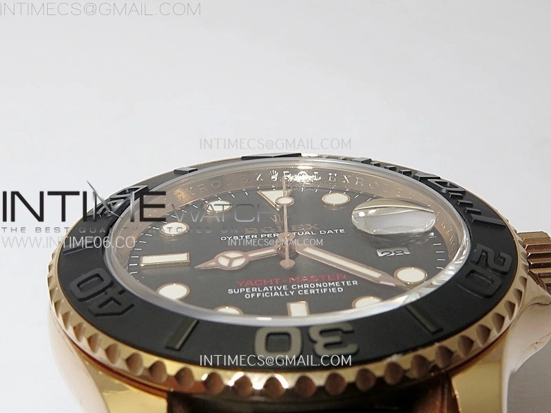 Yacht-Master 126655 Weight RG Tungsten Gold ARF 1:1 Best Edition Black Ceramic Bezel on Oysterflex Rubber Strap VS3235