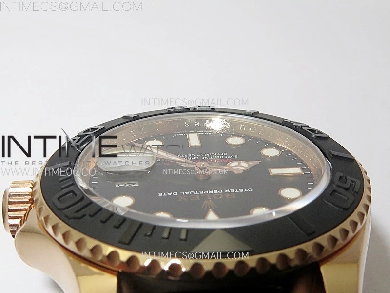 Yacht-Master 126655 Weight RG Tungsten Gold ARF 1:1 Best Edition Black Ceramic Bezel on Oysterflex Rubber Strap VS3235