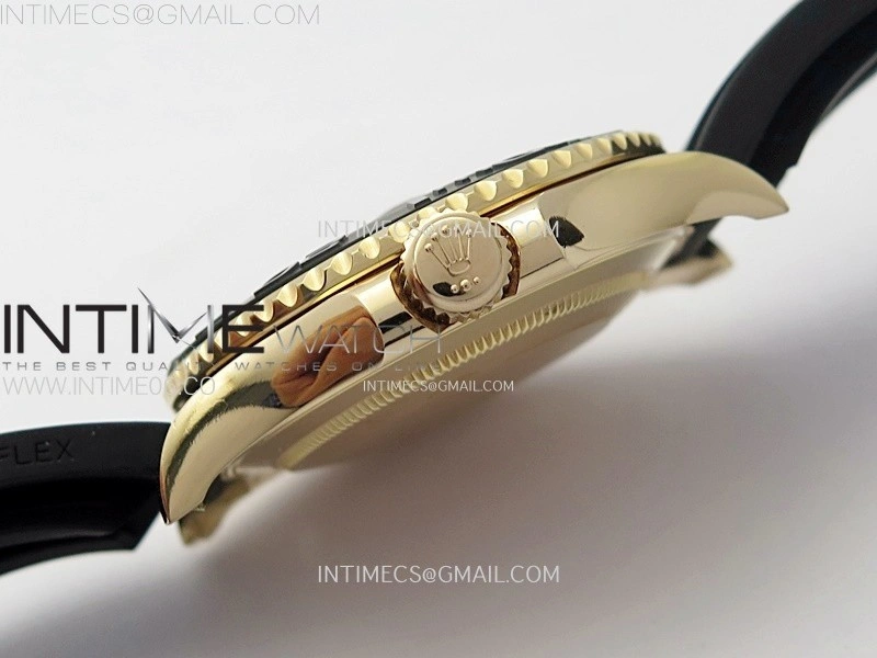 Yacht-Master 126655 Weight RG Tungsten Gold ARF 1:1 Best Edition Black Ceramic Bezel on Oysterflex Rubber Strap VS3235