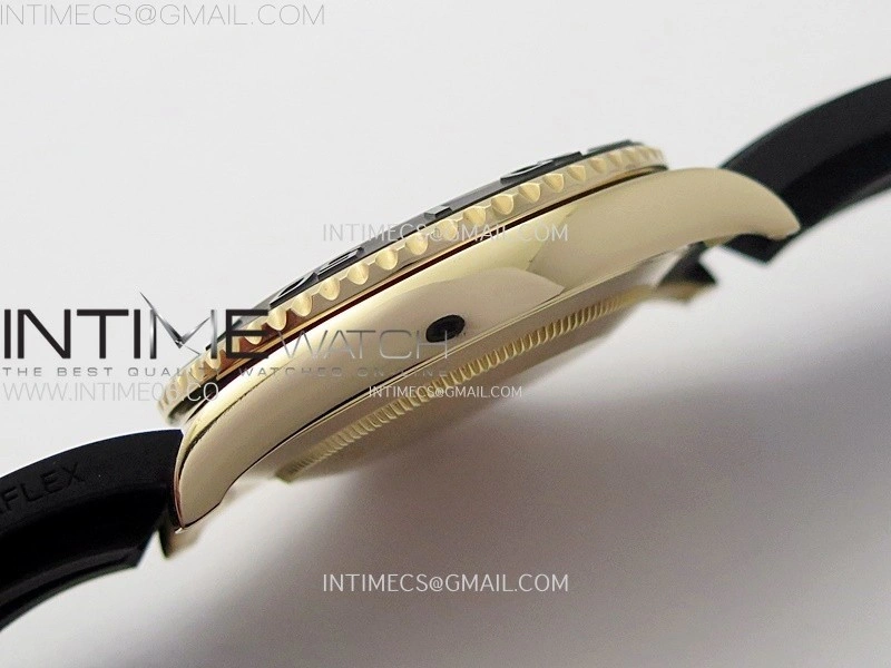 Yacht-Master 126655 Weight RG Tungsten Gold ARF 1:1 Best Edition Black Ceramic Bezel on Oysterflex Rubber Strap VS3235