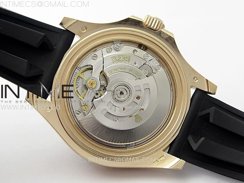 Yacht-Master 126655 Weight RG Tungsten Gold ARF 1:1 Best Edition Black Ceramic Bezel on Oysterflex Rubber Strap VS3235