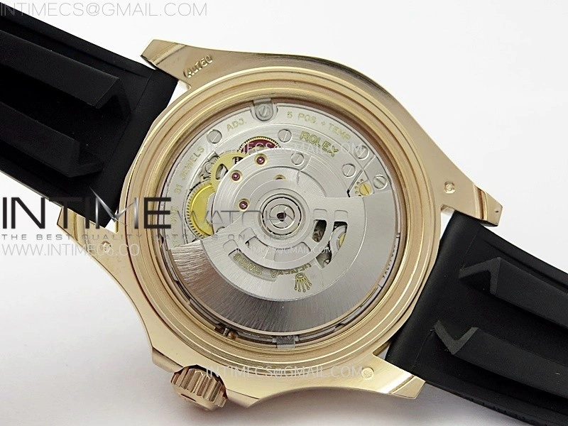 Yacht-Master 126655 Weight RG Tungsten Gold ARF 1:1 Best Edition Black Ceramic Bezel on Oysterflex Rubber Strap VS3235