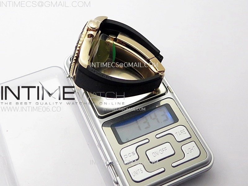 Yacht-Master 126655 Weight RG Tungsten Gold ARF 1:1 Best Edition Black Ceramic Bezel on Oysterflex Rubber Strap VS3235