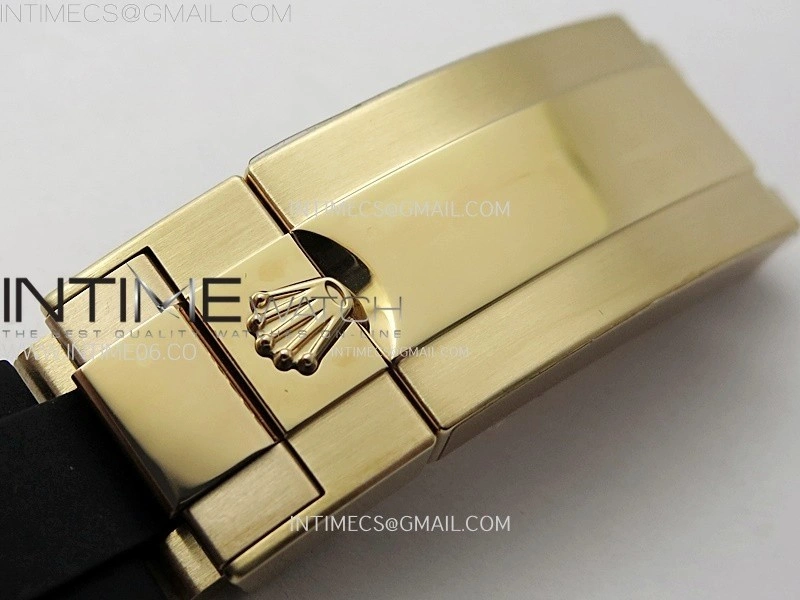 Yacht-Master 126655 Gain Weight RG Tungsten Gold ARF 1:1 Best Edition Black Ceramic Bezel on Oysterflex Rubber Strap VS3235