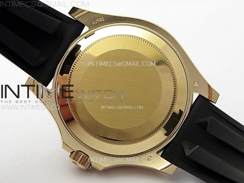 Yacht-Master 126655 Gain Weight RG Tungsten Gold ARF 1:1 Best Edition Black Ceramic Bezel on Oysterflex Rubber Strap VS3235